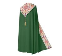 Cabo medieval para Cosplay con colgante de flecos y diseño único para juego de roles, ropa de corte de estilo perfecto para accesorios de disfraces Historial, verde, 5X-Large