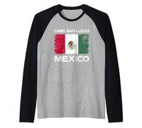 Cabo San Lucas - Bandera Mexicana con diseño de Bandera Mexicana Orgullosa Camiseta Manga Raglan