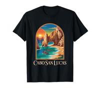 Cabo San Lucas México Arco Puesta del Sol Vista al mar Gráfico Camiseta