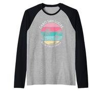 Cabo San Lucas México Retro Resort Vacaciones Viaje de Verano 2023 Camiseta Manga Raglan