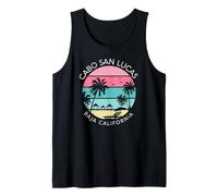 Cabo San Lucas México Retro Resort Vacaciones Viaje de Verano 2023 Camiseta sin Mangas