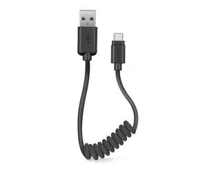 Cabo SBS Spiral (USB - USB-C - 0.5m - Negro)