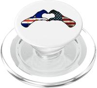 Cabo Verde Bandera de Estados Unidos - Corazón Cabo Verdean USA PopSockets PopGrip para MagSafe