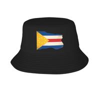 Cabo Verde Bandera Nacional Sombrero De Pescador ala Ancha Sombrero De Sol Exterior con Flat Top para Pesca Senderismo Playa Deportes Todas Las Estaciones
