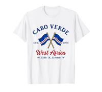 Cabo Verde Cabo Bandera de la Cruz de la Raíz Verdiana Camiseta