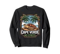 Cabo Verde Diseño de Tortuga de Playa y Palma Sudadera