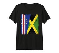 Cabo Verde Jamaica Media Bandera Cabo Verde Jamaicana Camiseta Premium