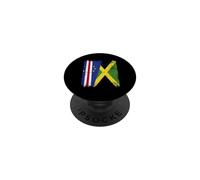 Cabo Verde Jamaica Media Bandera Cabo Verde Jamaicana PopSockets PopGrip Adhesivo