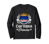 Cabo Verdean Princess Cabo Verde Flag Cabo Verdean Girl Manga Larga