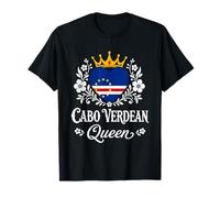 Cabo Verdean Queen Cabo Verde Flag Proud Cabo Verdean Woman Camiseta