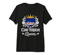 Cabo Verdean Queen Cabo Verde Flag Proud Cabo Verdean Woman Camiseta Premium