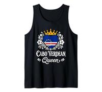 Cabo Verdean Queen Cabo Verde Flag Proud Cabo Verdean Woman Camiseta sin Mangas
