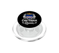 Cabo Verdean Queen Cabo Verde Flag Proud Cabo Verdean Woman PopSockets PopGrip para MagSafe