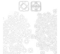 CABODYALS 100 par de Botones A Presión de Plástico Blanco Transparente, Transparentes, Cuadrados E Invisibles, para Coser, para Ropa, Camisas, Vaqueros, Chaquetas, Bolsos, Sombreros, Manualidades.