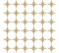 CABODYALS 100 parche Bordado de Estrella Dorada Parche Celestial de Ocho Puntas para Planchar Parche Sólido para Coser En la Reparación Apliques para Coser Ropa Jeans Camisas Bolsos Suministros Navide