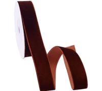 CABODYALS 2 rollo de Cinta de Terciopelo Marrón Oscuro de 13.12 yardas Y 1.5 pulgadas de Ancho, Rollo de Cinta de Terciopelo Suave de Una Sola Cara Estilo Vintage para Envolver Regalos, Ramos de Flore