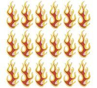 CABODYALS 20 pieza de Parches de Fuego para Planchar A Granel Parche Bordado de Llama de Fuego Rojo Naranja Mini Parche de Dibujos Animados para Coser Reparar Apliques para Coser Hacer Chaquetas de Te