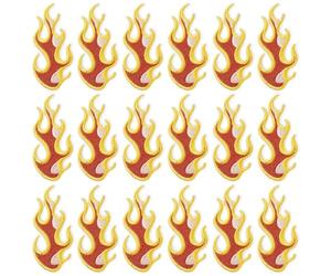 CABODYALS 20 pieza de Parches de Fuego para Planchar A Granel Parche Bordado de Llama de Fuego Rojo Naranja Mini Parche de Dibujos Animados para Coser Reparar Apliques para Coser Hacer Chaquetas de Te