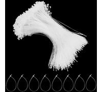 CABODYALS 2000 pieza de Pasadores de Bloqueo A Presión de 180mm Etiquetas de Precio de Seguridad Etiquetas Colgantes de Plástico Transparente Anillas de Plástico Etiquetas de Seguridad Ajustables Tran