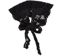 CABODYALS Bufanda Floral de Ganchillo Negra, Pañuelo de Punto, Pañuelo para la Cabeza, Envolturas para el Cabello, Chales Ahuecados con Estampado de Flores de Encaje Vintage, Cuellos Falsos, Bufandas