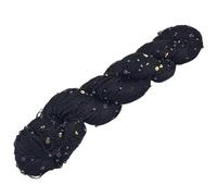 CABODYALS Hilo de Lentejuelas Metálicas con Cuentas Negras de 150 m Y 1mm, Hilo de Nailon Brillante con Cuentas, Hilo de Ganchillo con Purpurina, Hilo A Granel para Tejer, Tejer A Ganchillo, Suéteres