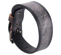 CABODYALS Pulseras de Cuero de Vaca Ajustables Negras con Cierres de Aleación, Estilo Punk Vintage, Pulsera Ancha, Cuerda de Cuero, Estilo Minimalista, Joyería para Hombres Y Mujeres, Accesorios de Ro