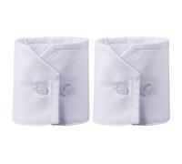 CABODYALS Puños de Camisa Desmontables Blancos de 1mm, Mangas Postizas Ajustables con Botones de Resina Blanca, Puños de Algodón Y Poliéster Suave para Blusas de Adultos, Abrigos, Suéteres, Decoració