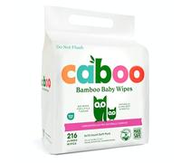 Caboo Tree-Free Bamboo Baby Wipes, Eco-Friendly Naturally Derived Baby Wipes for Sensitive Skin, 3 Resealable Peel Tab Travel Packs, 72 Wipes Per Pack, Total of 216 Wipes