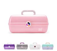Caboodles On-The-Go - Caja de Maquillaje para niñas, Caja organizadora de Maquillaje de plástico Duro, Espejo Integrado, Cierre Seguro para Viajes Seguros, Amplio Almacenamiento para artículos
