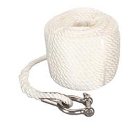 Cabos De Amarre para Barcos De Nylon Trenzado Doble con Fuerza De Rotura 1565 Libras Ideal para Atraque Remolque Y Elevación Cuerda De Ancla Resistente Y Duradera De 75 Pies