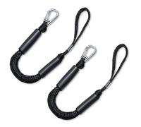 Cabos elásticos de amarre con clips - Cuerdas elásticas para barcos de grado marino resistentes, resistencia a la rotura de 1800 libras y amortiguador de choque oculto para barco, moto acuática, kayak