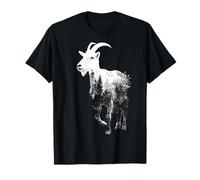 Cabra Amante Animal Vida Silvestre Bosque Montañas Gráfico Camiseta