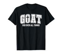Cabra Dios sobre Todas Las Cosas Biblia Cristiana Diciendo Fe Camiseta