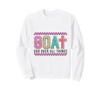 Cabra Dios sobre Todas Las Cosas Cruz Cristiana Fe Sudadera