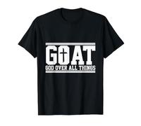 Cabra Dios sobre Todas Las Cosas Fe Cristiana Jesús Camiseta gráfica económica, Hombre, Negro, L