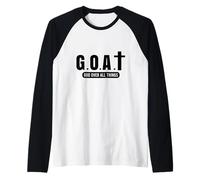 CABRA Dios sobre todas las cosas, fe cristiana, Jesús, Cristo Camiseta Manga Raglan