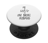 Cabra Divertida yo y Las Cabras Un Marido Roto PopSockets PopGrip Adhesivo