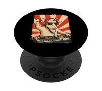 Cabra DJ House Music Retro Animal Lover PopSockets PopGrip Adhesivo