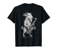 Cabra Jugando Saxofón Jazz Música Amante de los animales Camiseta