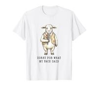 Cabra Perdón por lo Que Dijo mi Cara Sarcastic Sassy Camiseta gráfica económica