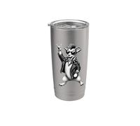 Cabra Punk Rock Música Mohawk Animal Lover Vaso térmico de acero inoxidable de doble pared