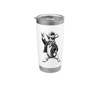 Cabra Punk Rock Música Mohawk Animal Lover Vaso térmico de acero inoxidable de doble pared