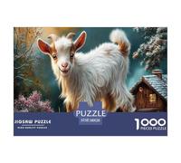 Cabra Puzzles Imposible,desafío for Adults Forest Log Cabin 1000 Piezas Obra De Arte De Juego De para Adultos Y Niños 38x26cm/1000pcs