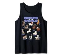 Cabras del Mundo Razas Amante De Los Animales De Granja Cabra Lind Camiseta sin Mangas