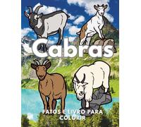 Cabras: Factos & Livro para Colorir: Livro de Atividades para Crianças dos 2 aos 16 Anos