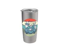 Cabras Locas Estilo Cómic Amante De Las Cabras Cabras Vaso térmico de acero inoxidable de doble pared