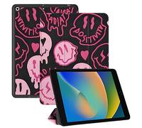 Cabreche Funda compatible con iPad de 10.2 pulgadas, funda de 9ª/8ª/7ª generación (2021/2020/2019), funda triple con parte trasera dura, funda de apagado y encendido automático, para mujer, arte