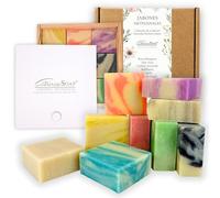 CABRERIZO SOAP 9 jabones para regalar Estuche - Caja de madera con Jabones Artesanales de Aceite de Oliva, 9 pastillas jabon facial - Jabon natural pastilla, Pastillas de Jabón Cara y cuerpo - 9x80 g.