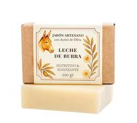 CABRERIZO SOAP JABON LECHE DE BURRA NATURAL con Aceite de Oliva 100 gr. - Jabón leche de burra cara - Pastilla Jabón Natural cara para la limpieza de la piel - Limpiador facial hidratante y nutritivo