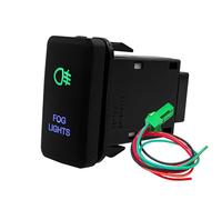 Cabrestante de 12V, Interruptor de botón Verde y Azul, Barra de luz LED for Coche, compresor Aux ON Off for Toyota Tacoma FJ Cruiser Highlande Hilux(Fog Lights)